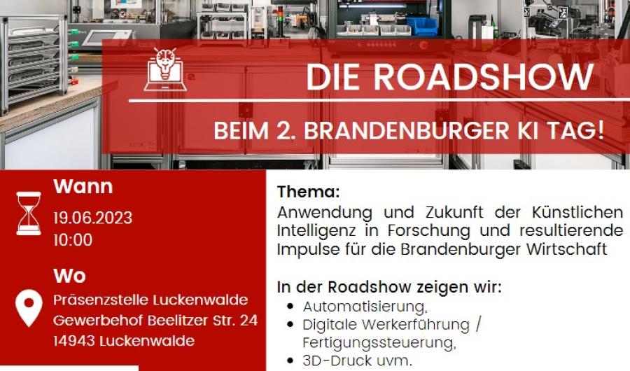 Infofoto zur Roadshow am Brandenburger KI Tag