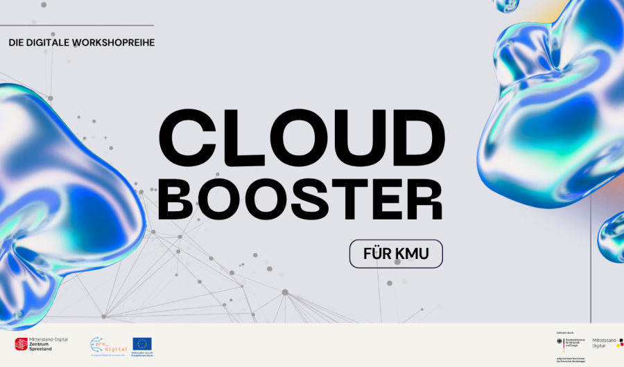 Plakat zur Veranstaltungsankündigung Cloud-Booster für KMU 