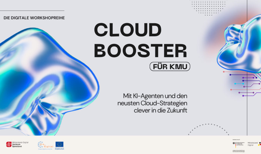 Plakat zur Veranstaltungsankündigung Cloud-Booster für KMU