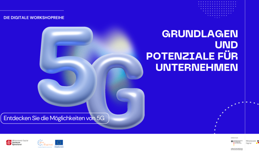 Plakat zur Veranstaltungsankündigung: Die Zukunft mit 5G