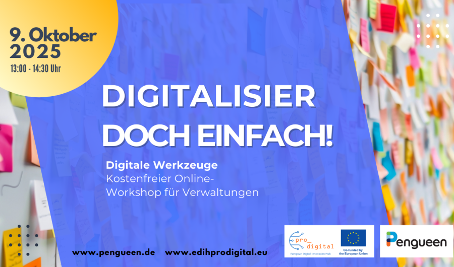 Digitalisier doch einfach! Flyer Kennen Sie das: Alle sprechen über die Digitalisierung, als wäre es easy und Alltag! Die scheinbar grenzenlosen Vorteile, die Erleichterungen in den Prozessen, die Notwendigkeit vor dem Hintergrund des demographischen Wandels und viele weitere Vorteile werden aufgezählt und beworben. Sie sind davon motiviert und interessiert, haben bereits erste Ideen für digitale Unternehmungen und dann ist da die Realität: Ausschreibungen, Budgetplanungen, Fragen des Datenschutzes, Zuständigkeiten, einfach irre viel Bürok