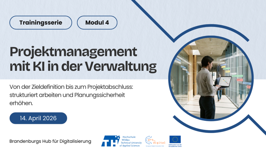 Flyer zur Veranstaltung - Projektmanagement mit KI in der Verwaltung