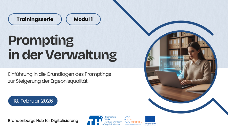 Flyer zur Veranstaltung - Prompting in der Verwaltung