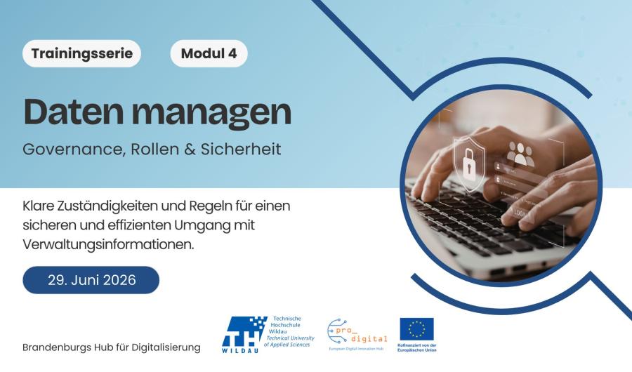 Flyer zur Veranstaltung Datenkompetenz für die Verwaltung