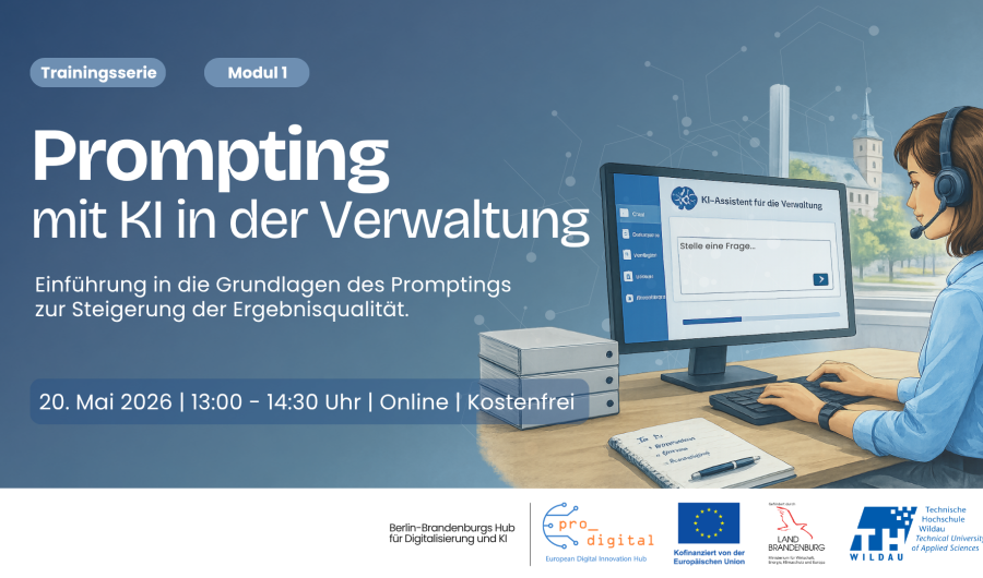 Flyer zur Veranstaltung - Prompting in der Verwaltung