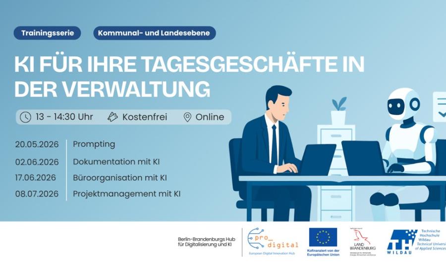 Flyer zur Veranstaltung - Dokumentation mit KI in der Verwaltung