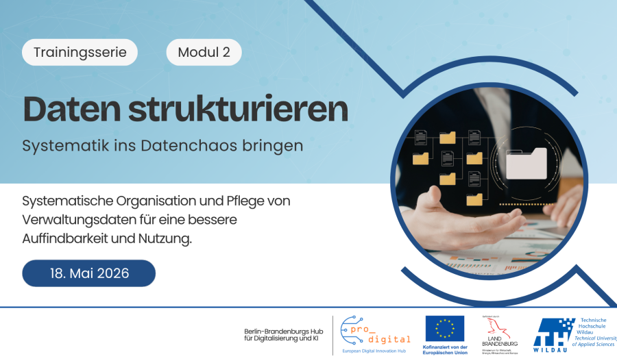 Flyer zur Veranstaltung Datenmanagement für die Verwaltung - Daten strukturieren