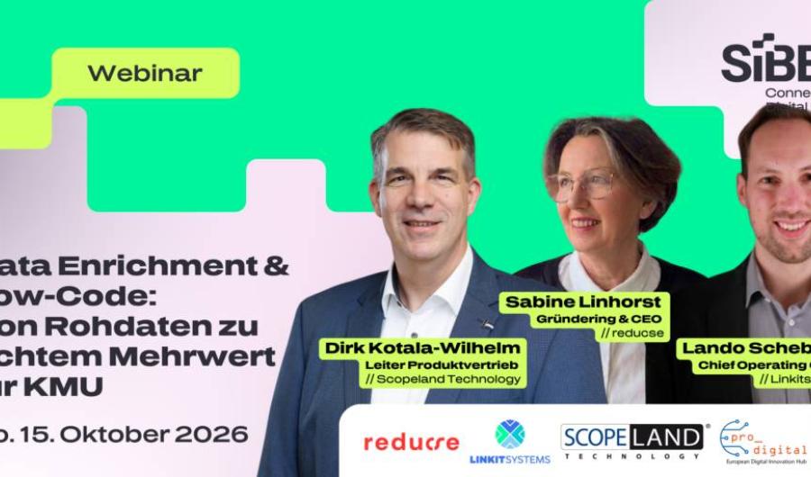 Flyer zur Veranstaltung - Data Enrichment & Low-Code