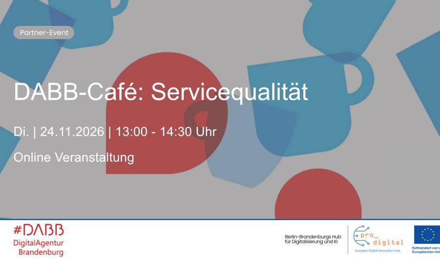 Flyer zur Veranstaltung DABB-Café: Servicequalität