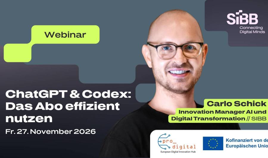 Flyer zur Veranstaltung ChatGPT und Codex: Das Abo effizient nutzen