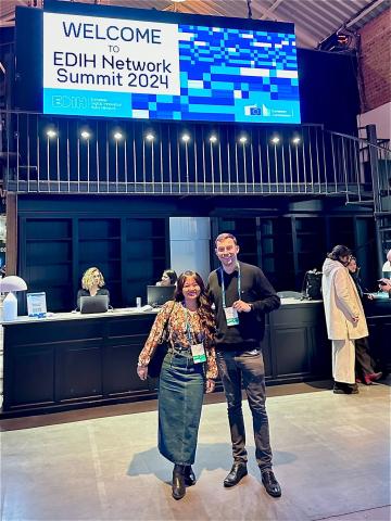 Huyen und Tobias vor dem Empfang beim EDIH Network Summit