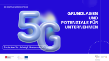 Plakat zur Veranstaltungsankündigung: Die Zukunft mit 5G