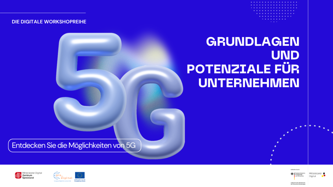 Plakat zur Veranstaltungsankündigung: Die Zukunft mit 5G