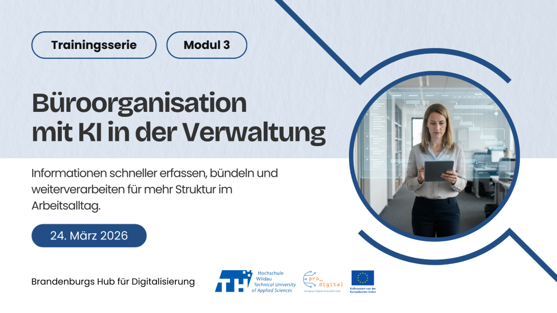 Flyer zur Veranstaltung - Büroorganisation mit KI in der Verwaltung