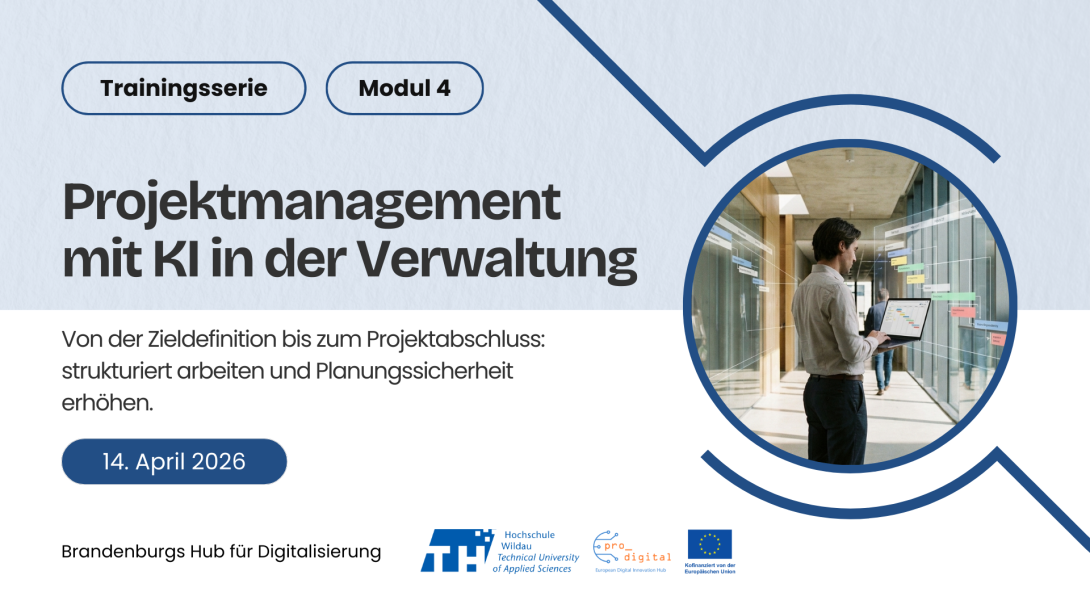 Flyer zur Veranstaltung - Projektmanagement mit KI in der Verwaltung