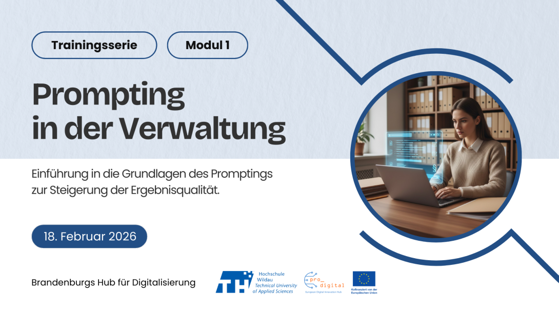 Flyer zur Veranstaltung - Prompting in der Verwaltung