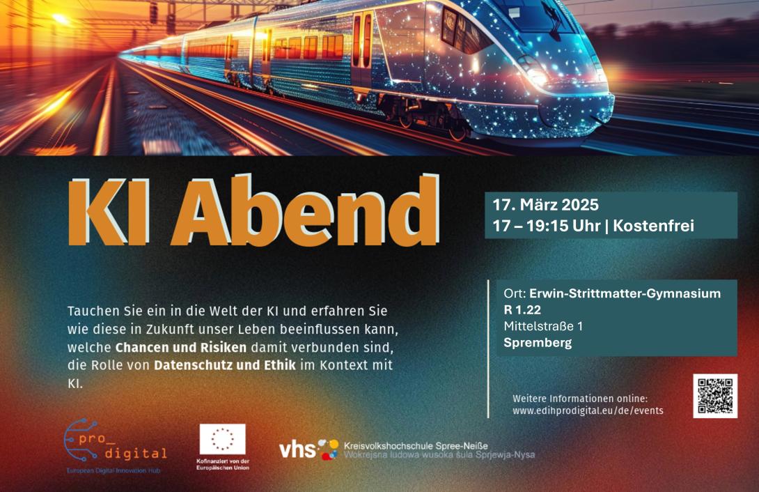 Ankündigung zum Event: KI Abend in Spremberg am 20. März um 19 Uhr