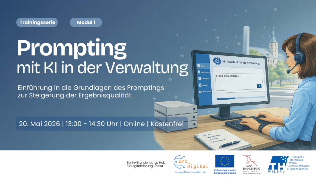 Flyer zur Veranstaltung - Prompting in der Verwaltung