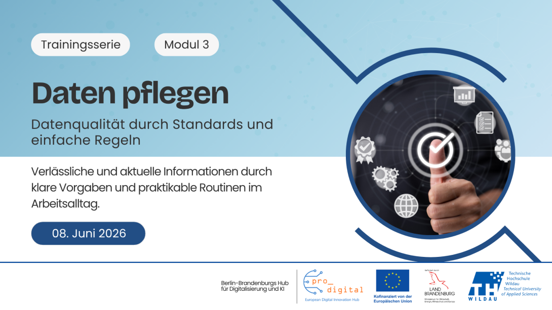 Flyer zur Veranstaltung Datenmanagement für die Verwaltung - Daten pflegen