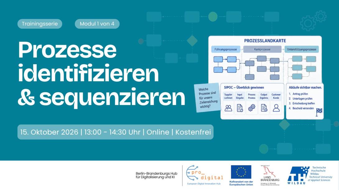 Flyer zur Veranstaltung - Prozesse identifizieren und sequenzieren