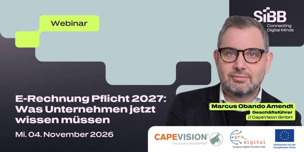 Flyer zur Veranstaltung E-Rechnung Pflicht 2027: Was Unternehmen jetzt wissen müssen