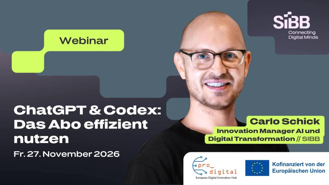 Flyer zur Veranstaltung ChatGPT und Codex: Das Abo effizient nutzen